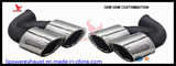 304 Stainless Steel Pipe Performance Exhaust Tips, Exhaust Tail Pipe, Exhaust Muffler for 10-14 Cayenne 958 V6 or V8 Round Mirror Polished or Chroming Black