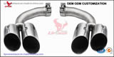 High Performance 304 Stainless Steel Pipe Exhaust Tips, Exhaust Tail Pipe, Exhaust,Exhaust Muffler for 2018-19 Cayenne S Round Mirror Polished or Titanium Black