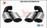 High Performance Exhaust Tail Pipe, Exhaust Muffler Tip, Exhaust Tip, Muffler Exhaust for 2015-16 Year Cayenne Round 958 Mirror Polished, Titanium Black