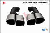 High Performance Exhaust Tail Pipe, Exhaust Muffler Tip, Exhaust Tip, Muffler Exhaust for 2015-16 Year Cayenne Turbo Mirror Polished, Titanium Black Square